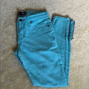 Teal skinny jeans